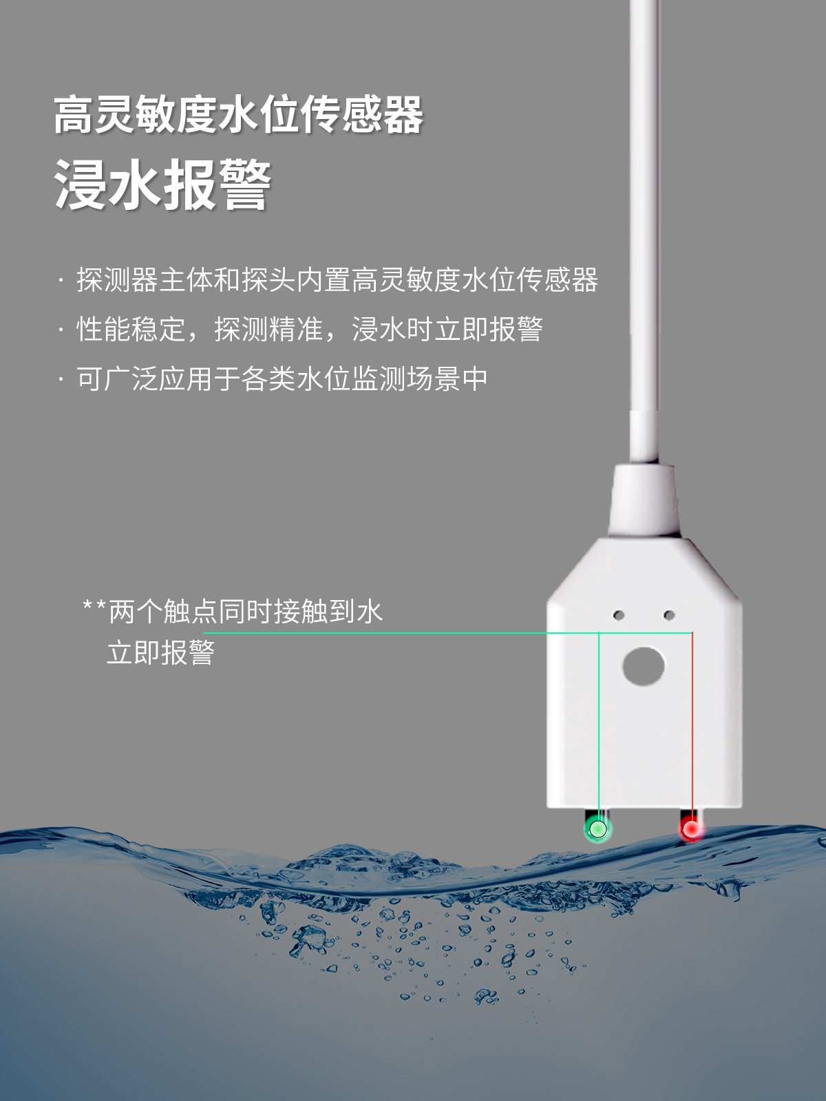 艾禮安NB-IoT智能水浸探測器